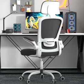 Office Chair, Comfy Desk Chair - High Back Ergonomic Computer Chair with Adjustable Lumbar Support & Headrest, Flip-up Armrests