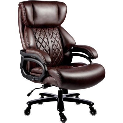 500lbs Extra Wide Executive Office Chair Heavy Duty Big and Tall Office Chair Computer Desk Chair for Heavy People Adjustable Lu